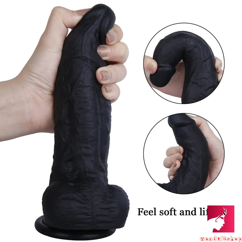 8.26in Soft Realistic Dildo With Suction Cup Female Masturbator