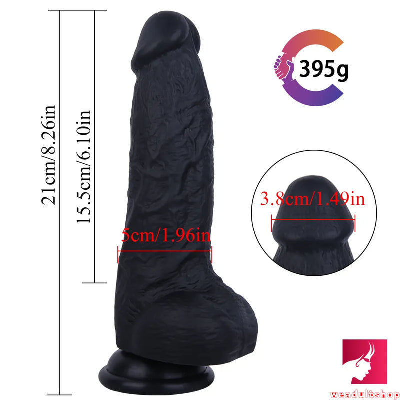 8.26in Soft Realistic Dildo With Suction Cup Female Masturbator