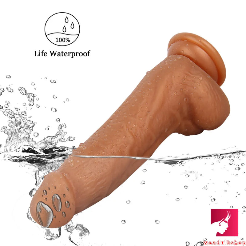 8.26in Soft Realistic Dildo With Suction Cup Female Masturbator