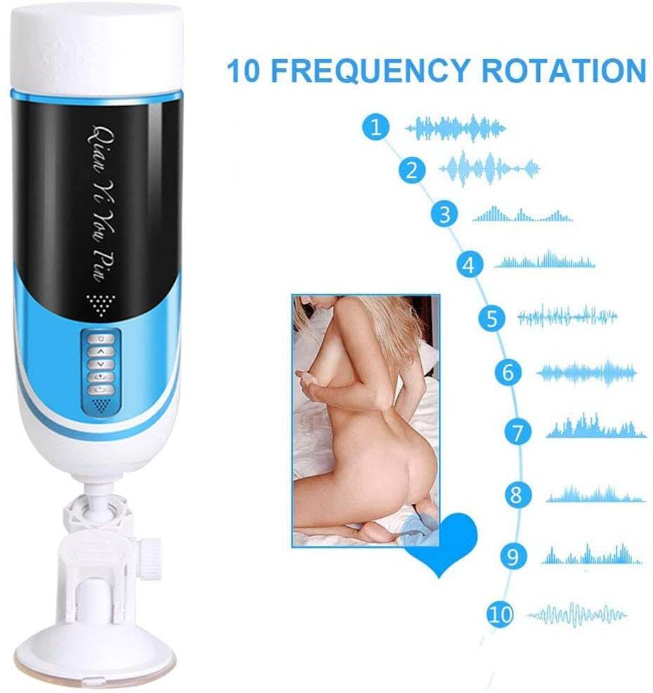 3in1 Stimulating Handsfree Blowjob Rotating Male Masturbator