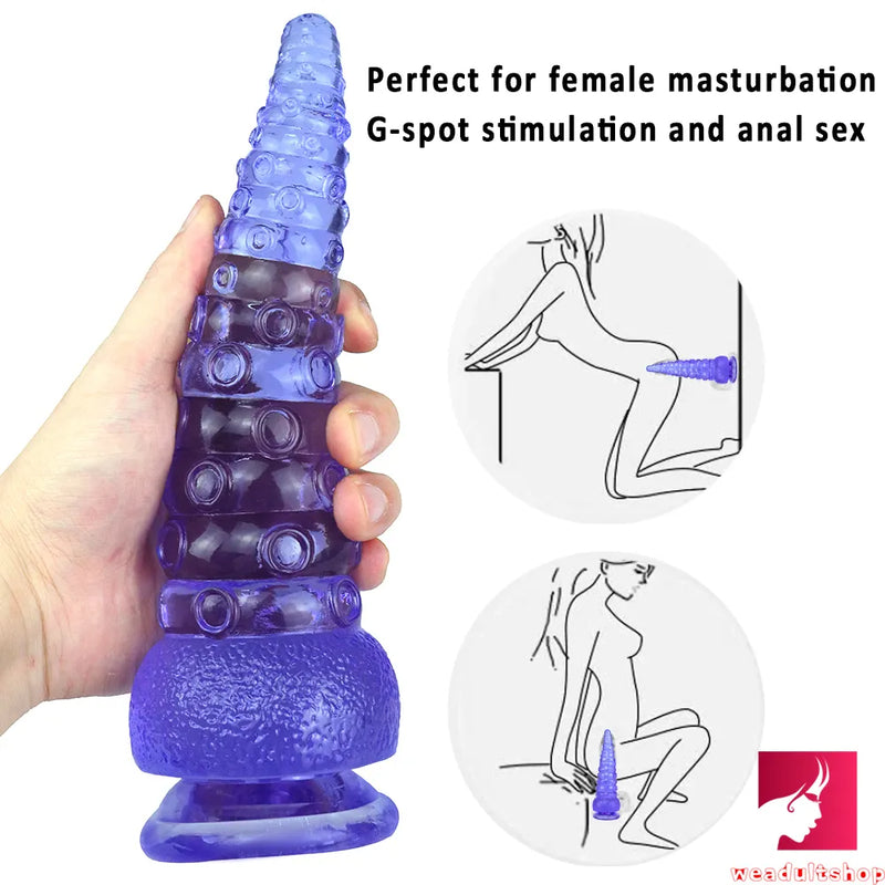 9.25in Soft Octopus Tentacle Penis Big Dildo For Anus Expansion