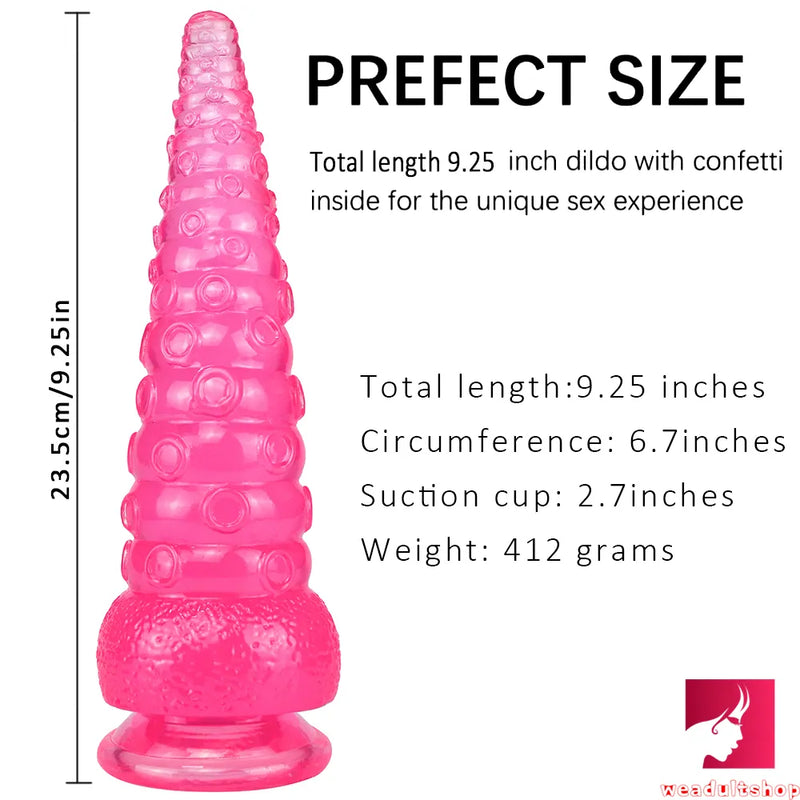 9.25in Soft Octopus Tentacle Penis Big Dildo For Anus Expansion