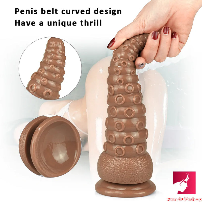 9.25in Soft Octopus Tentacle Penis Big Dildo For Anus Expansion