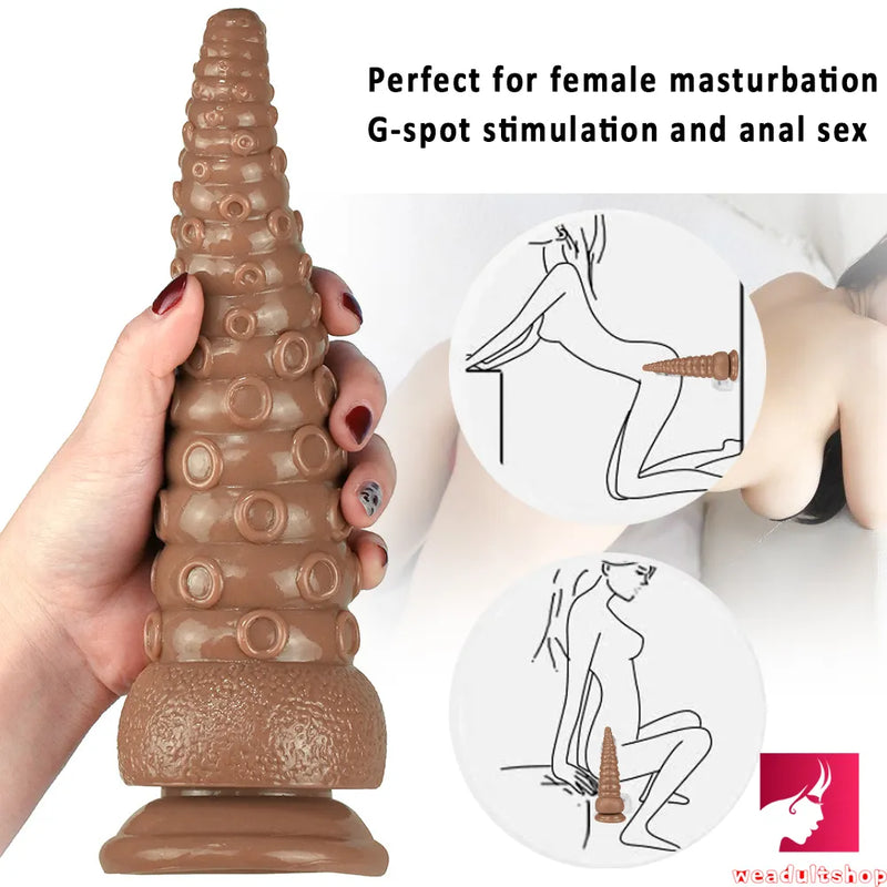 9.25in Soft Octopus Tentacle Penis Big Dildo For Anus Expansion