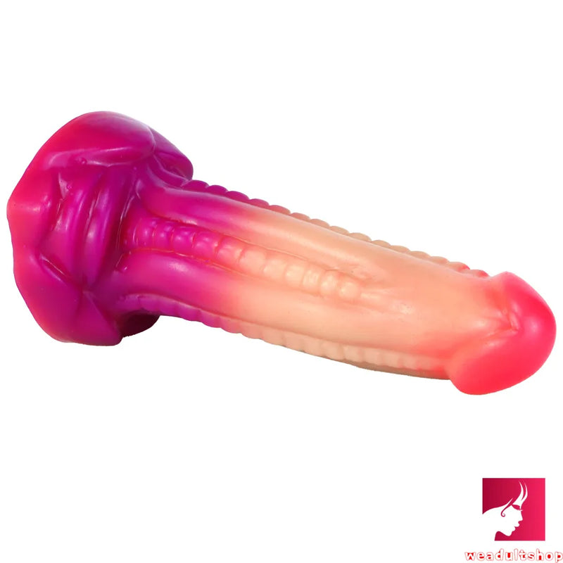 7.48in Pink Glans Fantasy Odd Ombre Silicone Penis Dildo