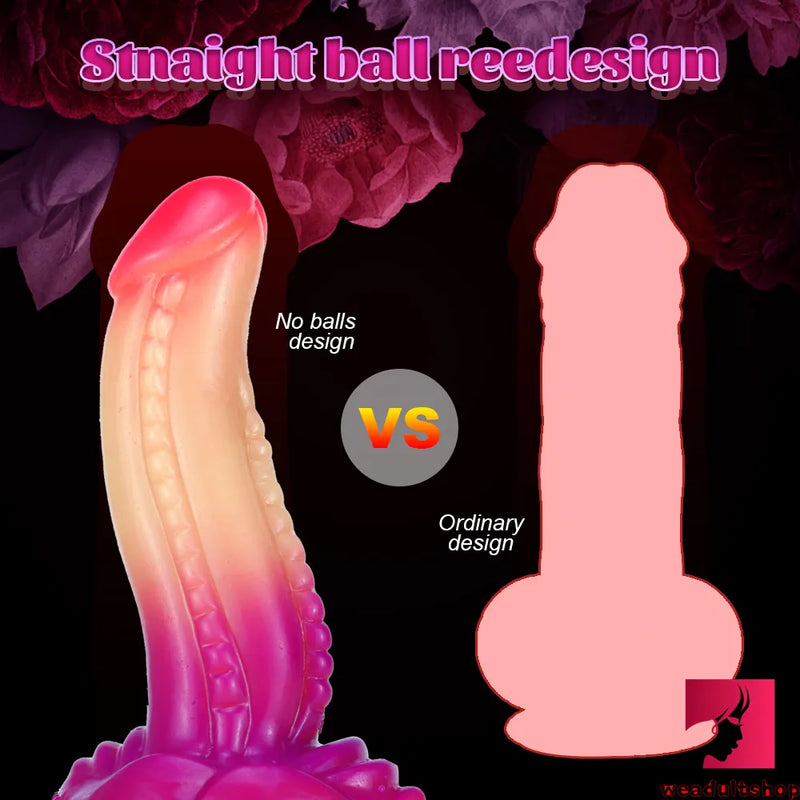 7.48in Pink Glans Fantasy Odd Ombre Silicone Penis Dildo