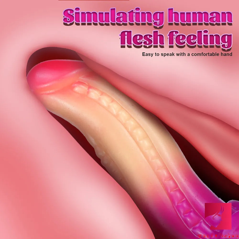 7.48in Pink Glans Fantasy Odd Ombre Silicone Penis Dildo