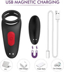 Dual Vibrating Penis Ring Silicone Vibrator Sex Toy For Men - Adult Toys 