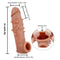 6.3in Penis Stretcher Lifelike Super Elastic Spiked Sleeve