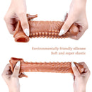 6.69in Penis Extension Vibrating Sleeve Stretchy Condom Sex Toy