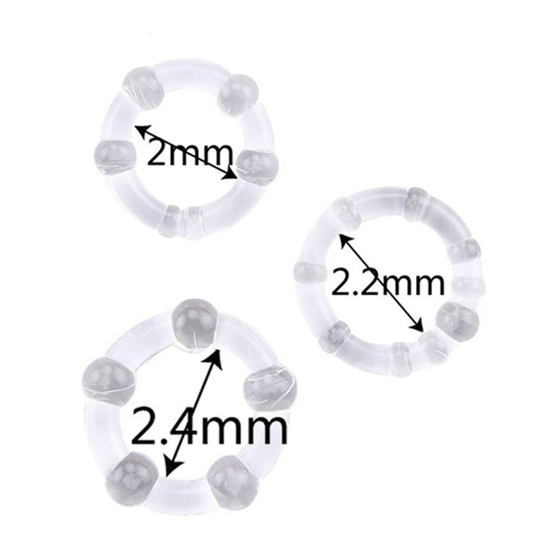 3PCS Foreskin Resistance Soft Penis Ring For Delay Ejaculation