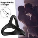 3IN1 Soft Silicone Penis Ring Ball Stretcher For Men