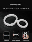 Penis Ring Silicone Dual Mens Sex Toy - Adult Toys 