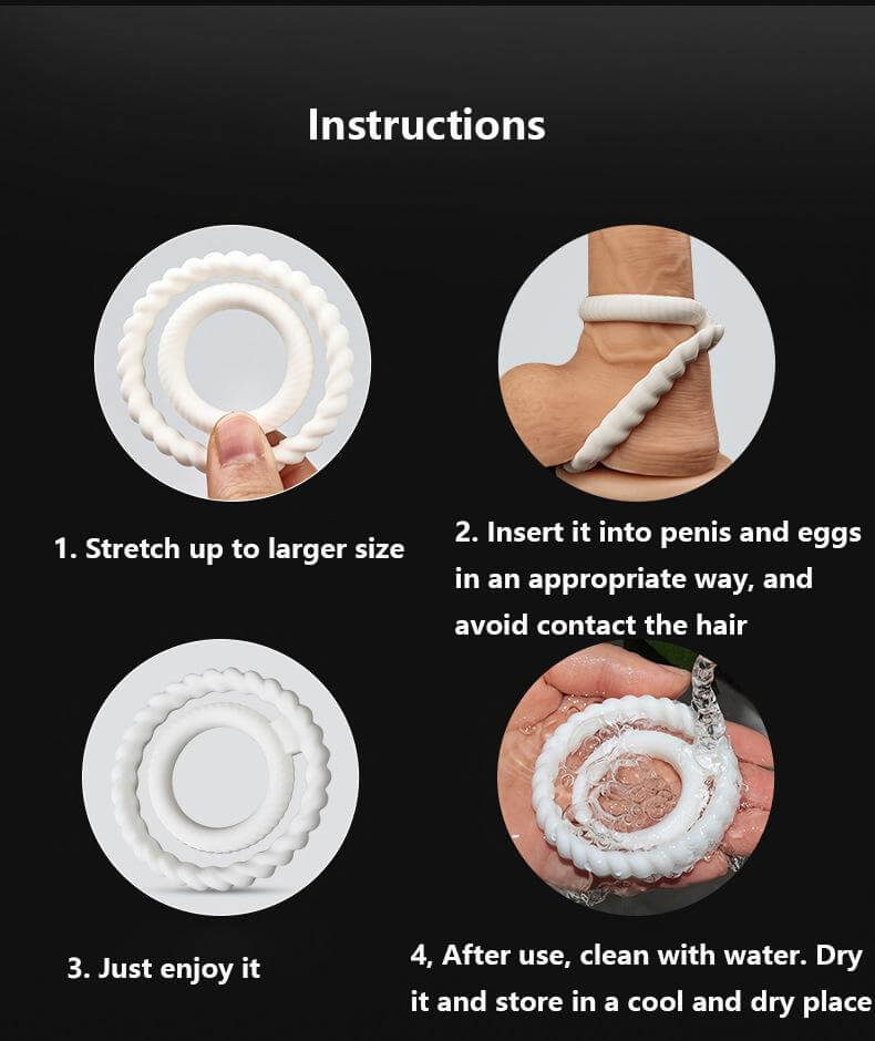 Penis Ring Silicone Dual Mens Sex Toy Penis Ring Silicone Dual Mens Sex Toy