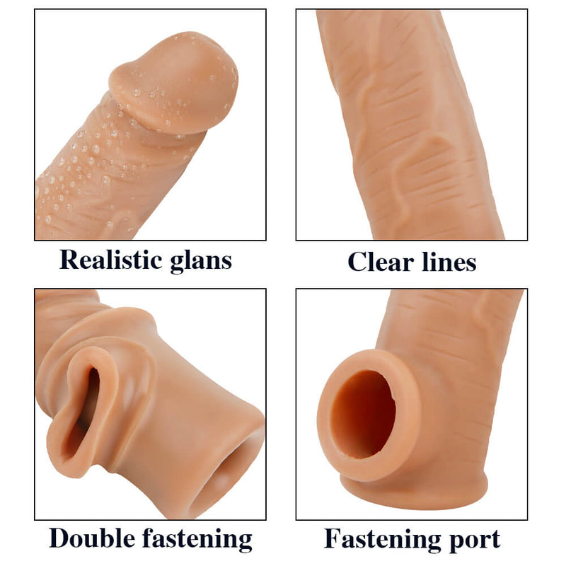 6.3in Thicken Cock Extender Sheath Extension Sex Toy Sleeve