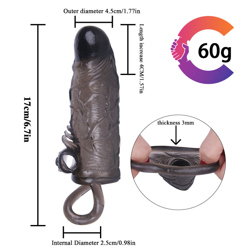 6.7in Vibrating Penis Extender Male Sex Toy For Men