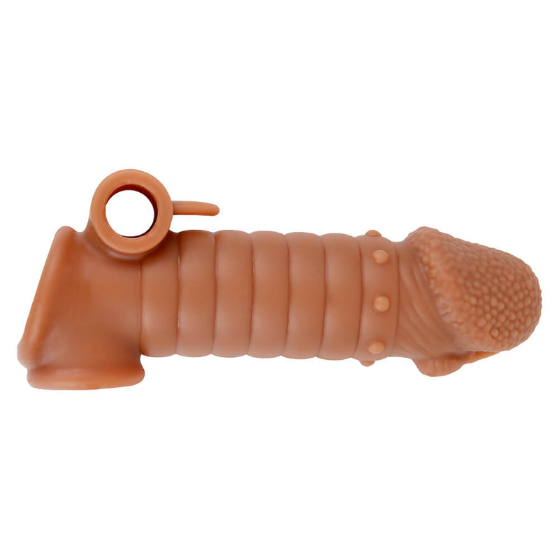 6.1in Men Penis Enlargement Vibrating Silicone Sex Love Thicken Toy