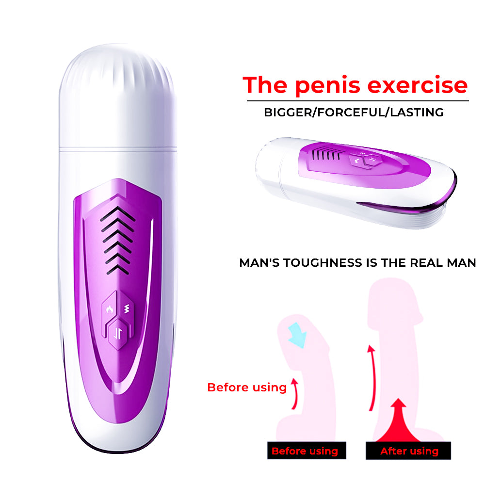 Dibe FF95 Fully Automatic Telescopic Heating Voice Male Masturbator - Adult Toys 