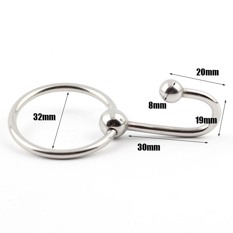 Urethral Plug With Glans Ring - Adult Toys 