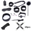 10 Pcs/set BDSM Sex Bondage Set - Adult Toys 