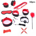 10 Pcs/set BDSM Sex Bondage Set - Adult Toys 