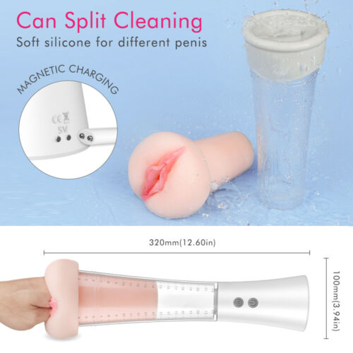 2IN1 Automatic Sucking Clamping Vagina Masturbation Penis Pump - Adult Toys 