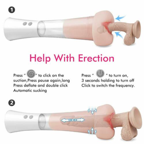 2IN1 Automatic Sucking Clamping Vagina Masturbation Penis Pump - Adult Toys 