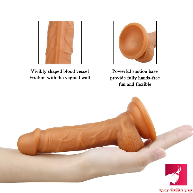 6.69in Dual Layer Realistic Dildo For Vaginal Orgasm Stimulation