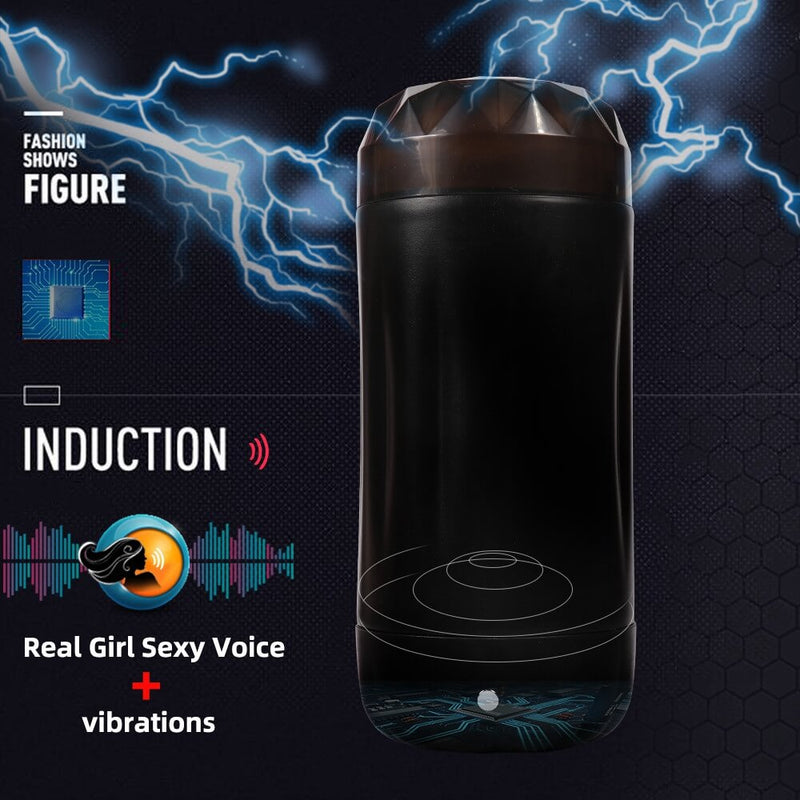 Induction Vibrating Voice Male Masturbator Men Sex Toy