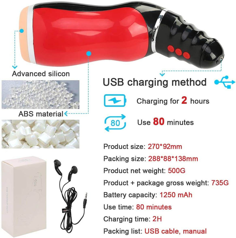 Male Masturbator 5 Clamping 10 Vibrating Various Girls Moans Stroker