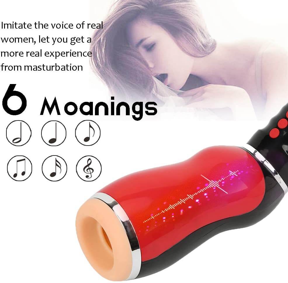 Male Masturbator 5 Clamping 10 Vibrating Various Women Moans Stroker