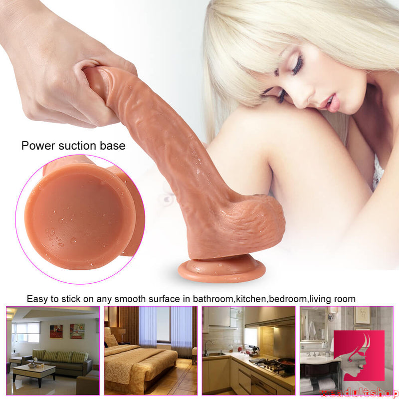 7.87in Vivid Shape Blood Vessle Realistic Soft Dildo Adult Toy