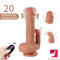 8.46in External Soft Internal Hard Waterproof Dildo With Blue Veins