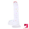 7.09in Colorful Particle Jelly Soft Dildo With Realistic Glans Veins