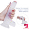 7.09in Colorful Particle Jelly Soft Dildo With Realistic Glans Veins