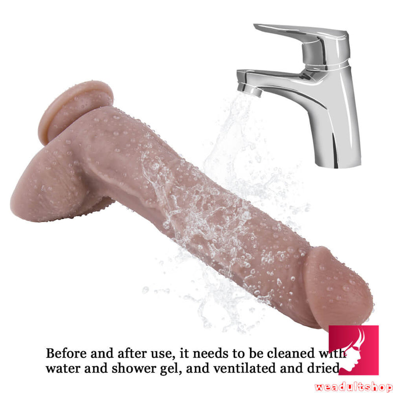 9.45in Powerful Suction Cup Smooth Dildo Sex Toy For Men