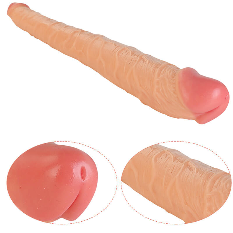 10.6in 14.6in Veiny Double Dildo Gay Two Headed Sex Toy