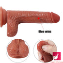 7.09in Straight Guys Using Dildo Vivid Glans Sex Toy With Blue Veins