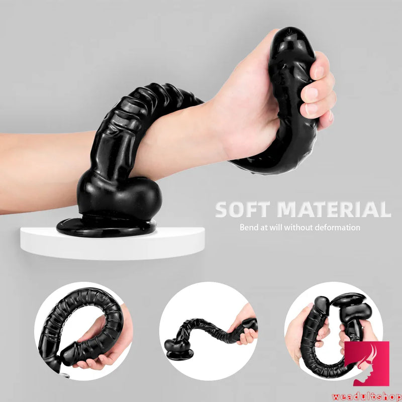 16.5in Super Long Big Dildo With Base For Hands-free Play