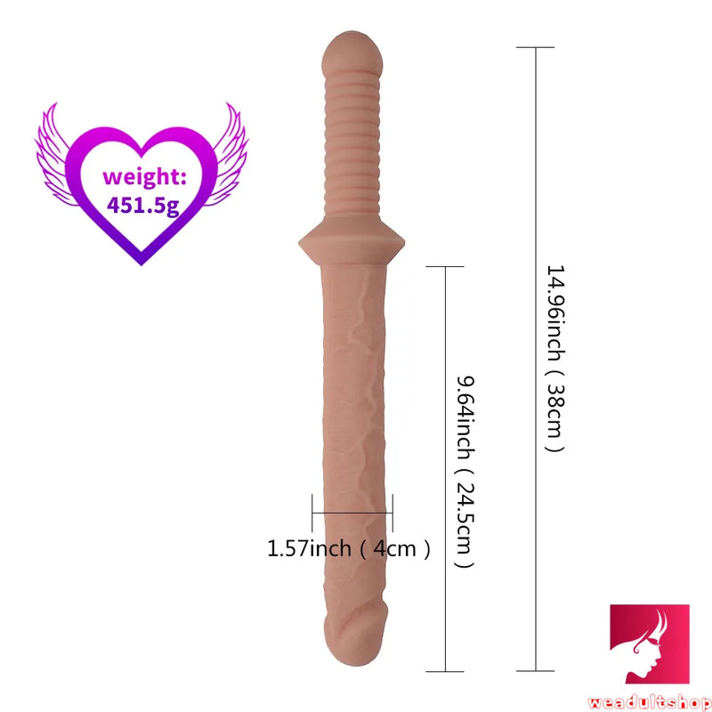 12.4in 14.96in Sword Dildo With Handle For Vagina Anal Massage