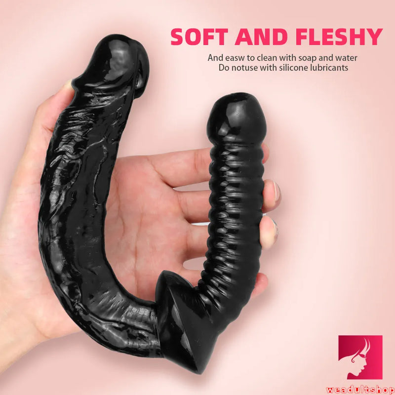 12.99in Big Black Sword Dildo Skin Feeling Realistic Penis Toy