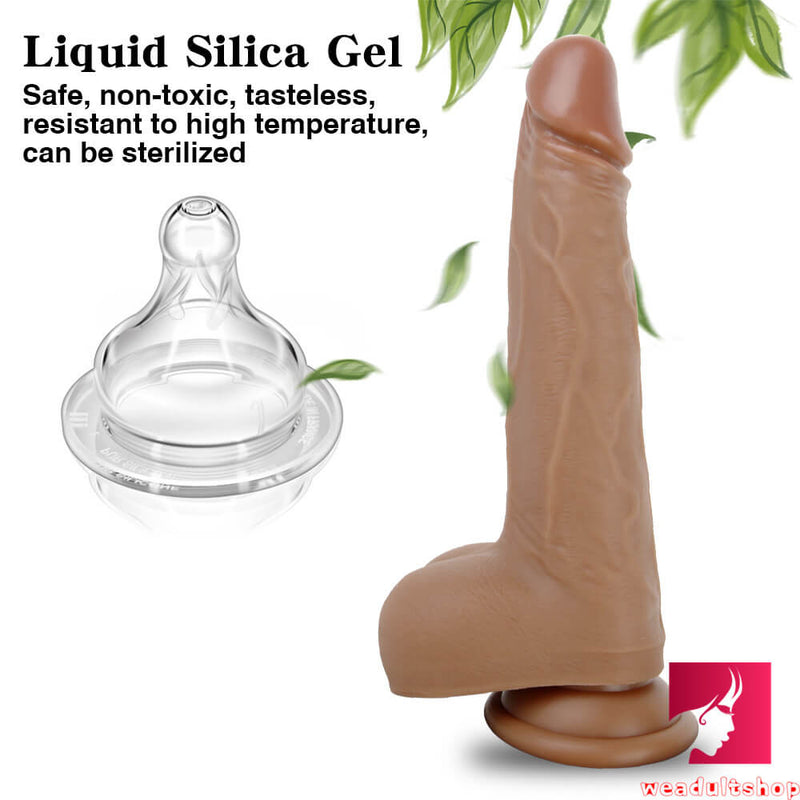 8.3in Wireless Silicone Heating Thrusting Vibrating Dildo Adult Toy