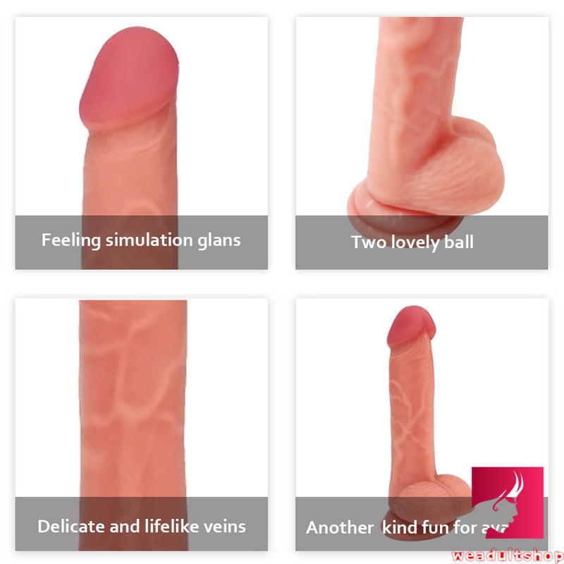 7.48in Double Layer Silicone Dildo For Girl Using Sex Toy