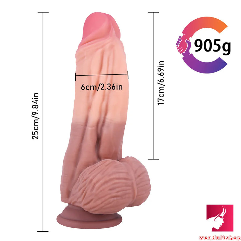 9.84in Teens Playing Large Thick Dildo Adult Sex Toy For Woman