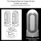 Tenga Flip Zero 3D Hole Japan Sex Toy Black White Cup - Adult Toys 