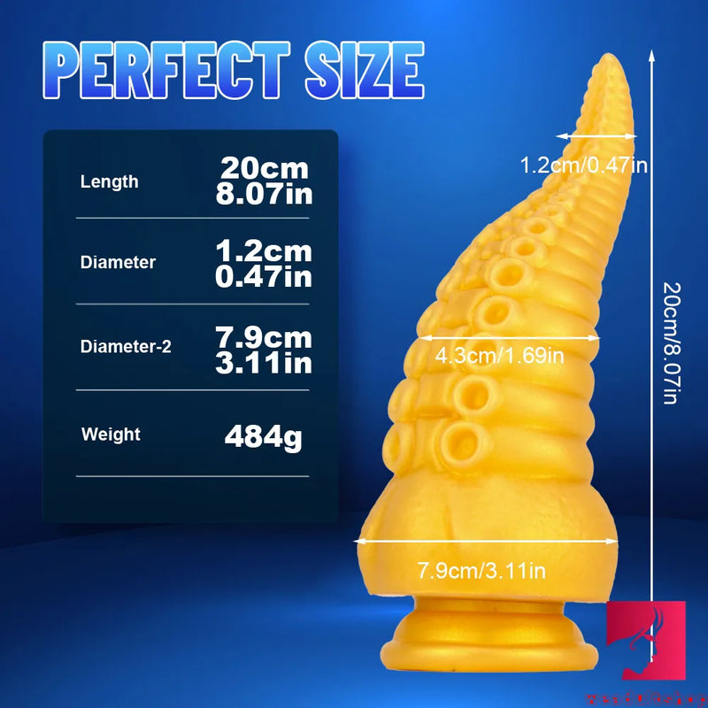 8.07in Weird Octopus Soft Tentacle Animal Dildo For BDSM Game