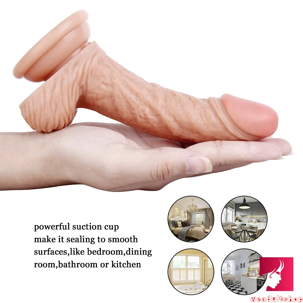 6.3in Curved Flexible Young Looking Dildo Adult Toy For Females
