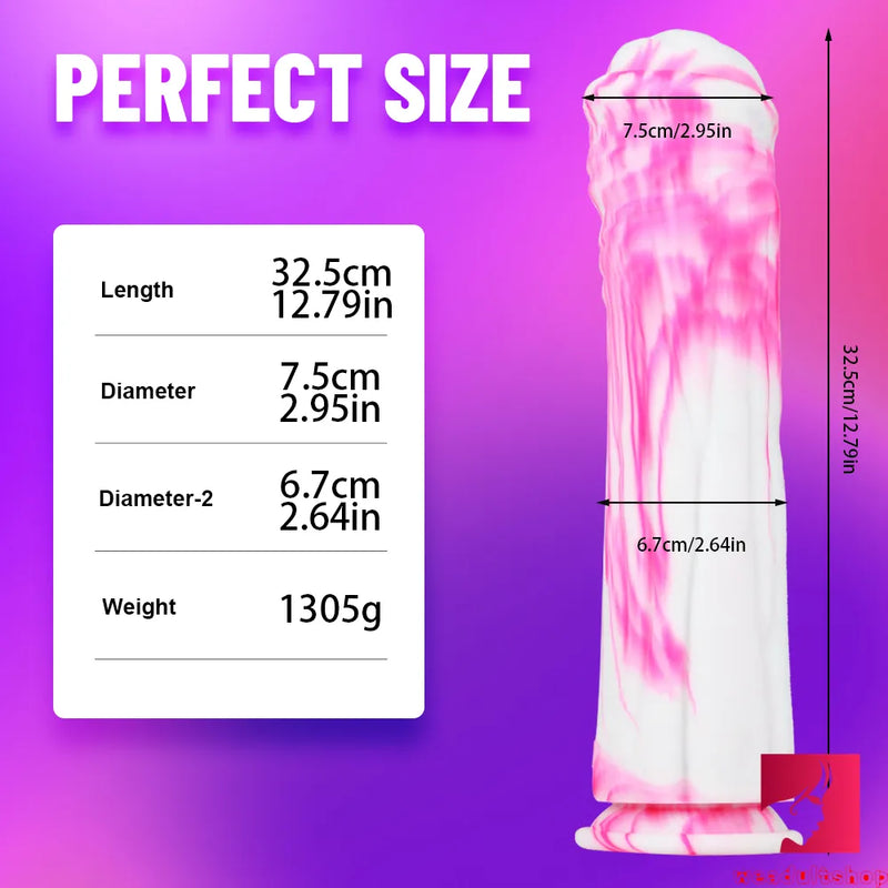 12.79in Huge Thick Long Horse Animal Dildo Colorful Men Toy