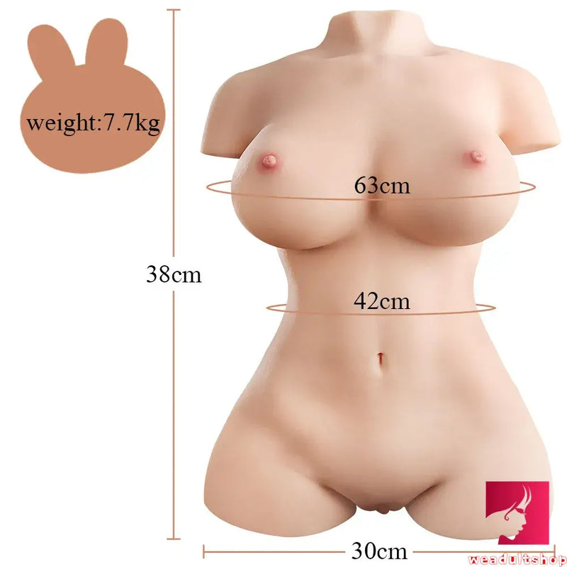 16.98lb Soft 3D Channel Design Sex Doll Torso With Pussy and Anus