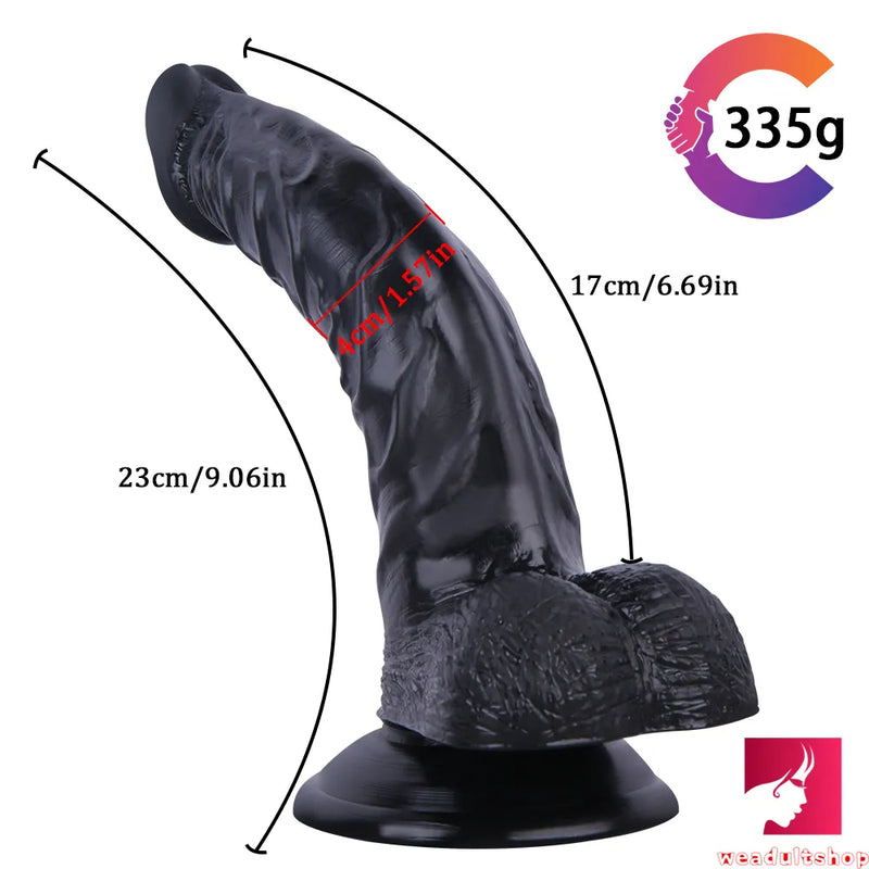 9.06in Curved Real Feeling Dildo For Women Men Masturbation